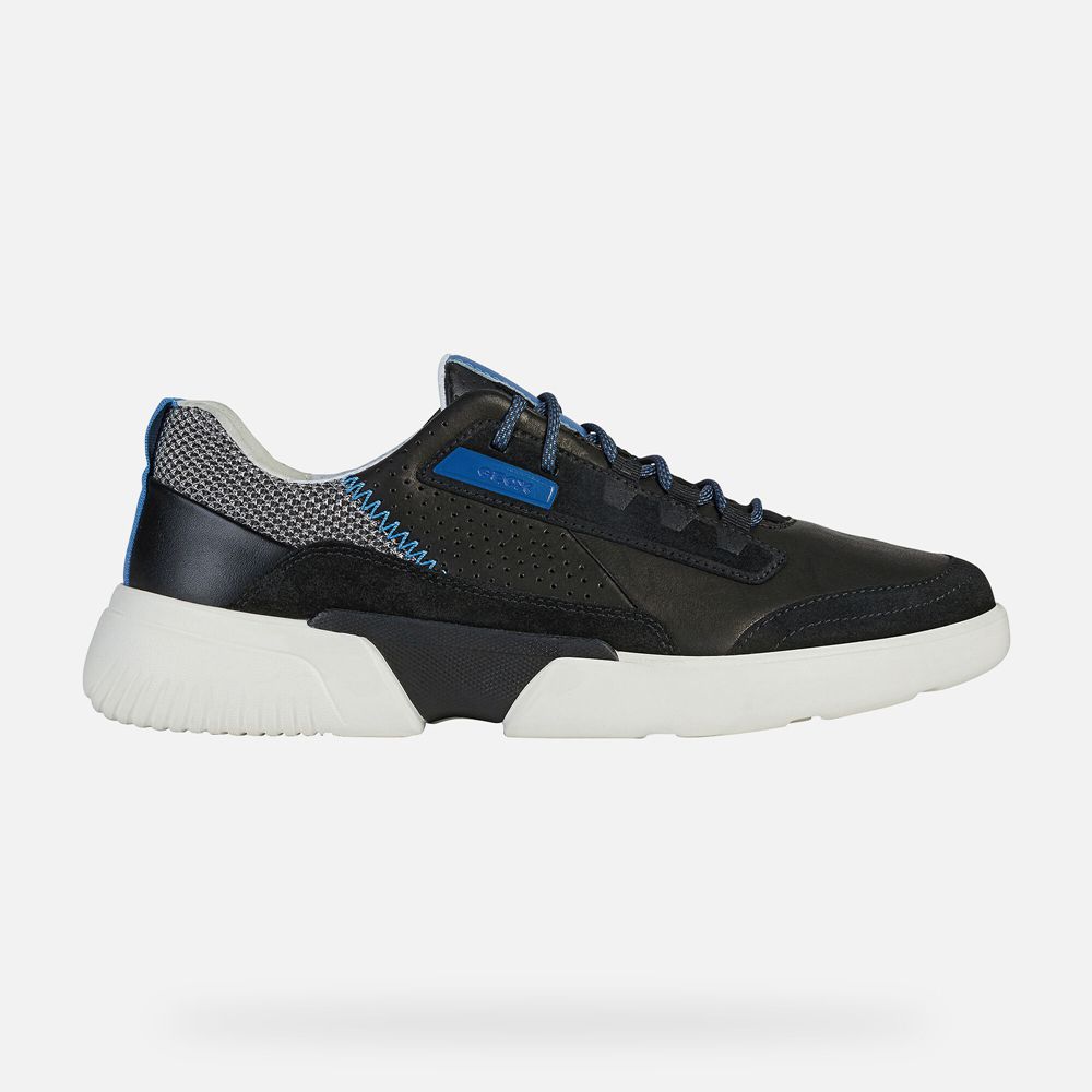 Basket Geox Smoother - Noir/Bleu - Homme 053824-VQH